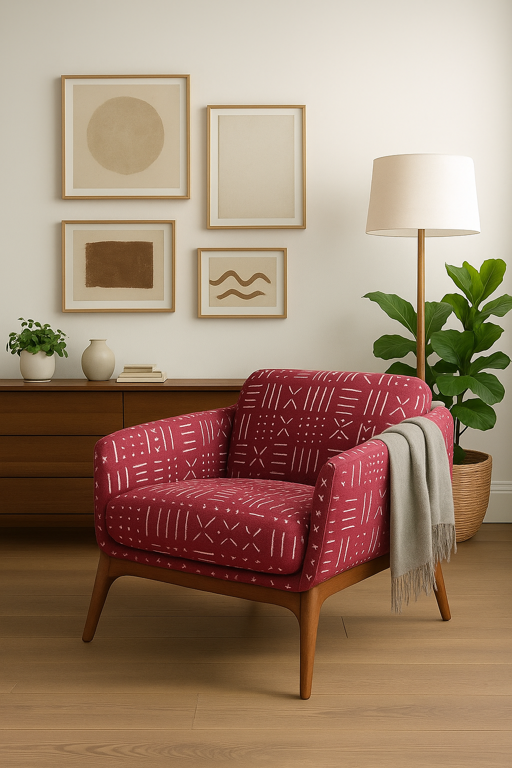Royal Mudcloth Lounge Chair