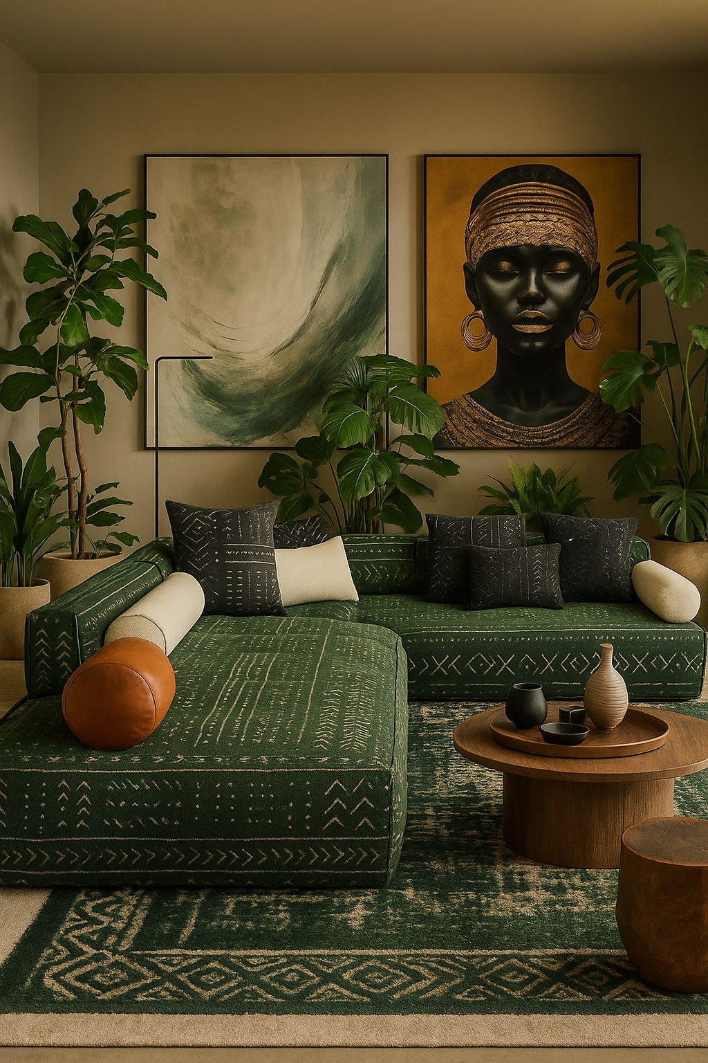 The Sahara Luxe Mudcloth Sectional