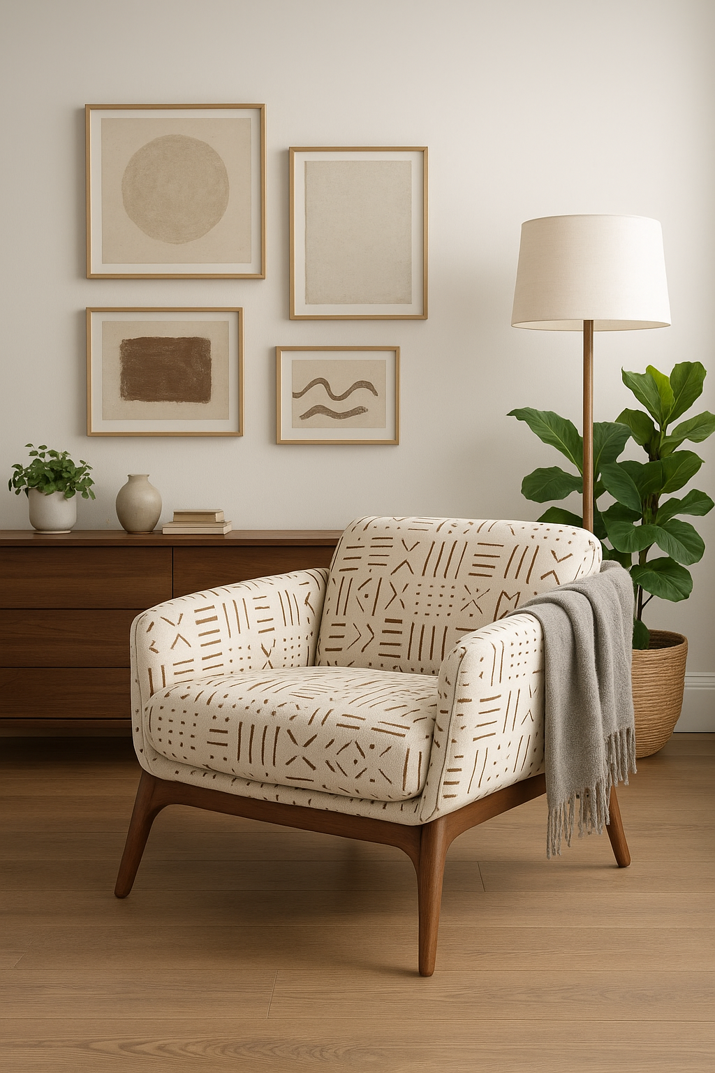 Royal Mudcloth Lounge Chair