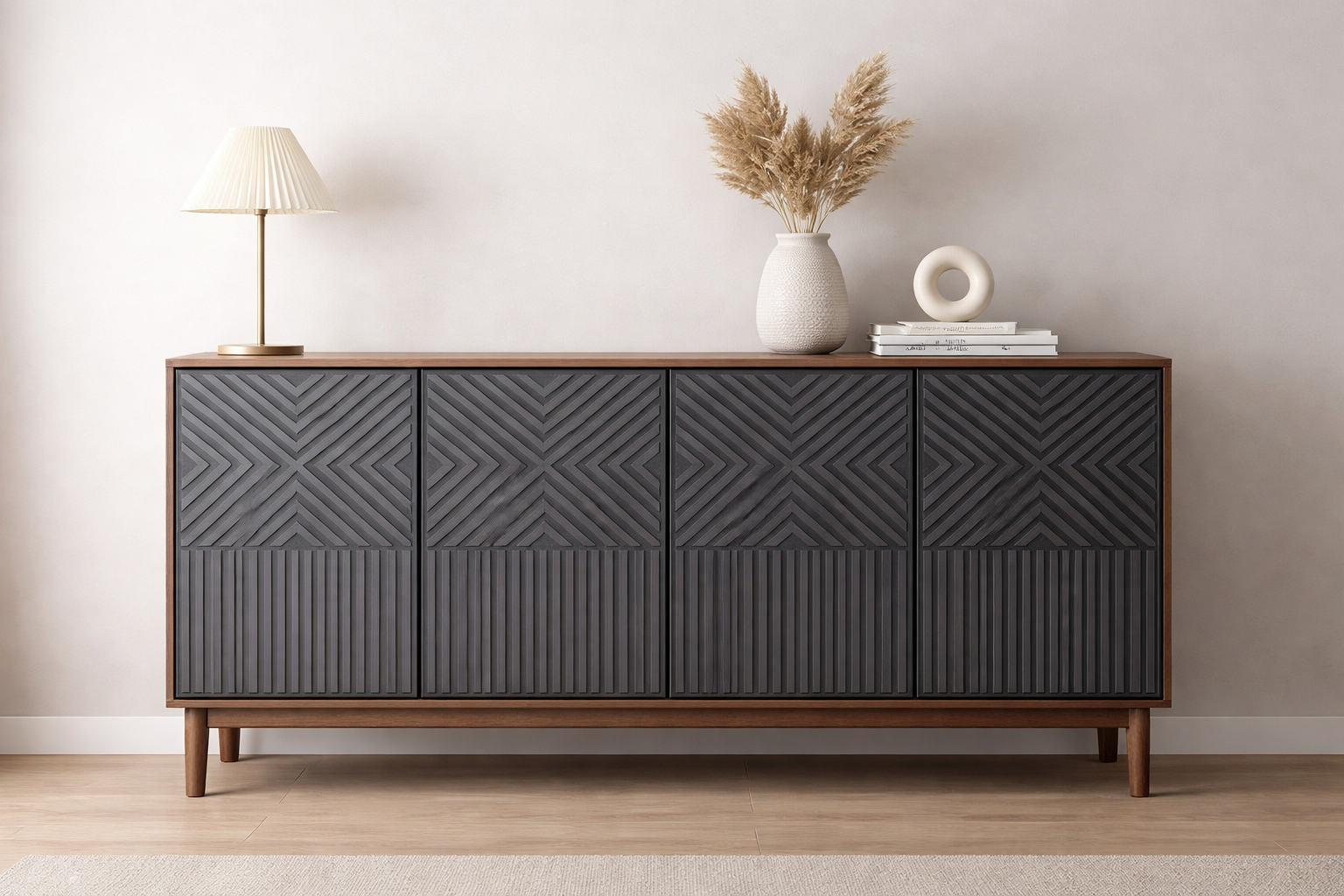 The Obsidian Kente Sideboard