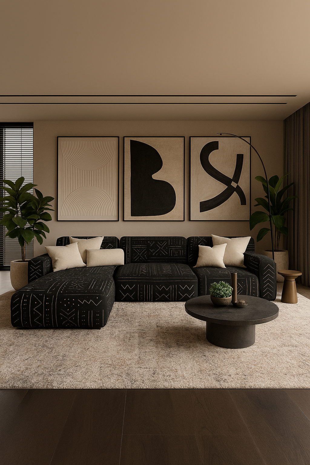 The Sahara Luxe Mudcloth Sectional