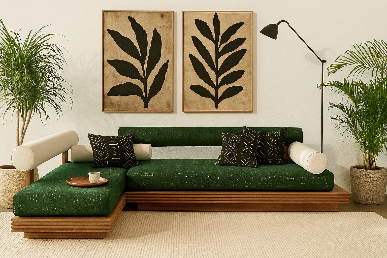 The Palm Grove Mudcloth Lounger