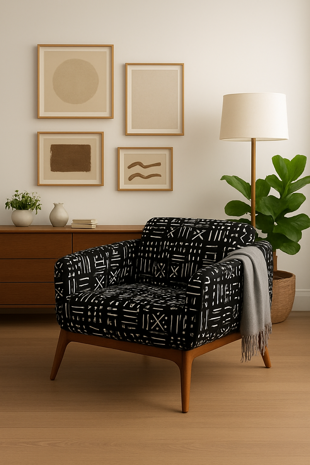 Royal Mudcloth Lounge Chair