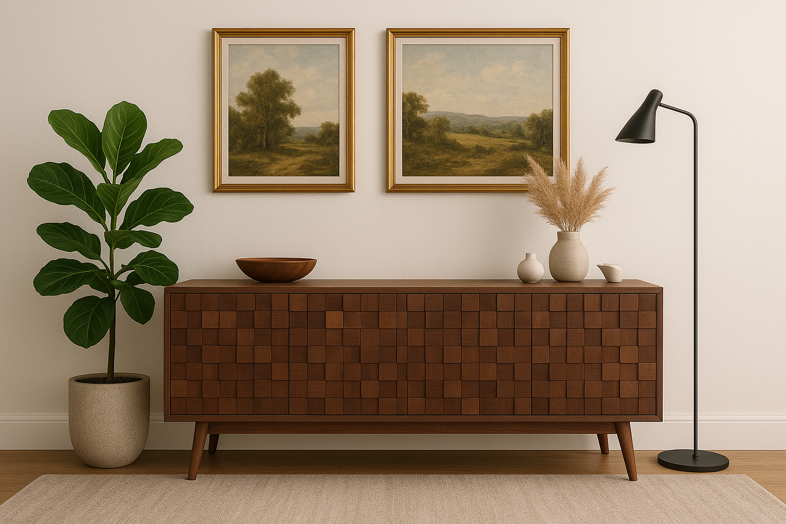 The Walnut Mosaic Sideboard