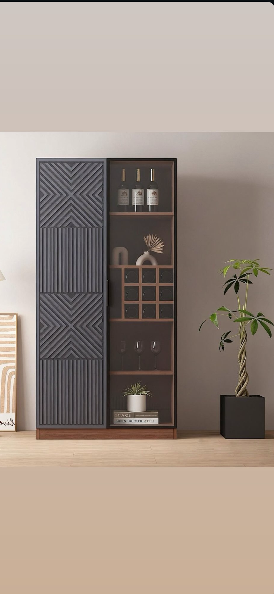 Obsidian kente display cabinets