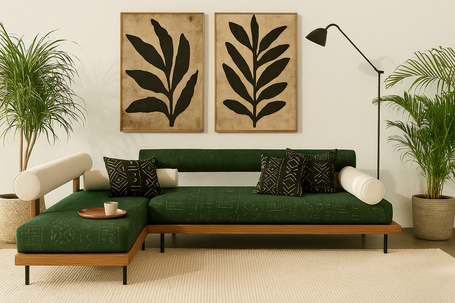 The Palm Grove Mudcloth Lounger