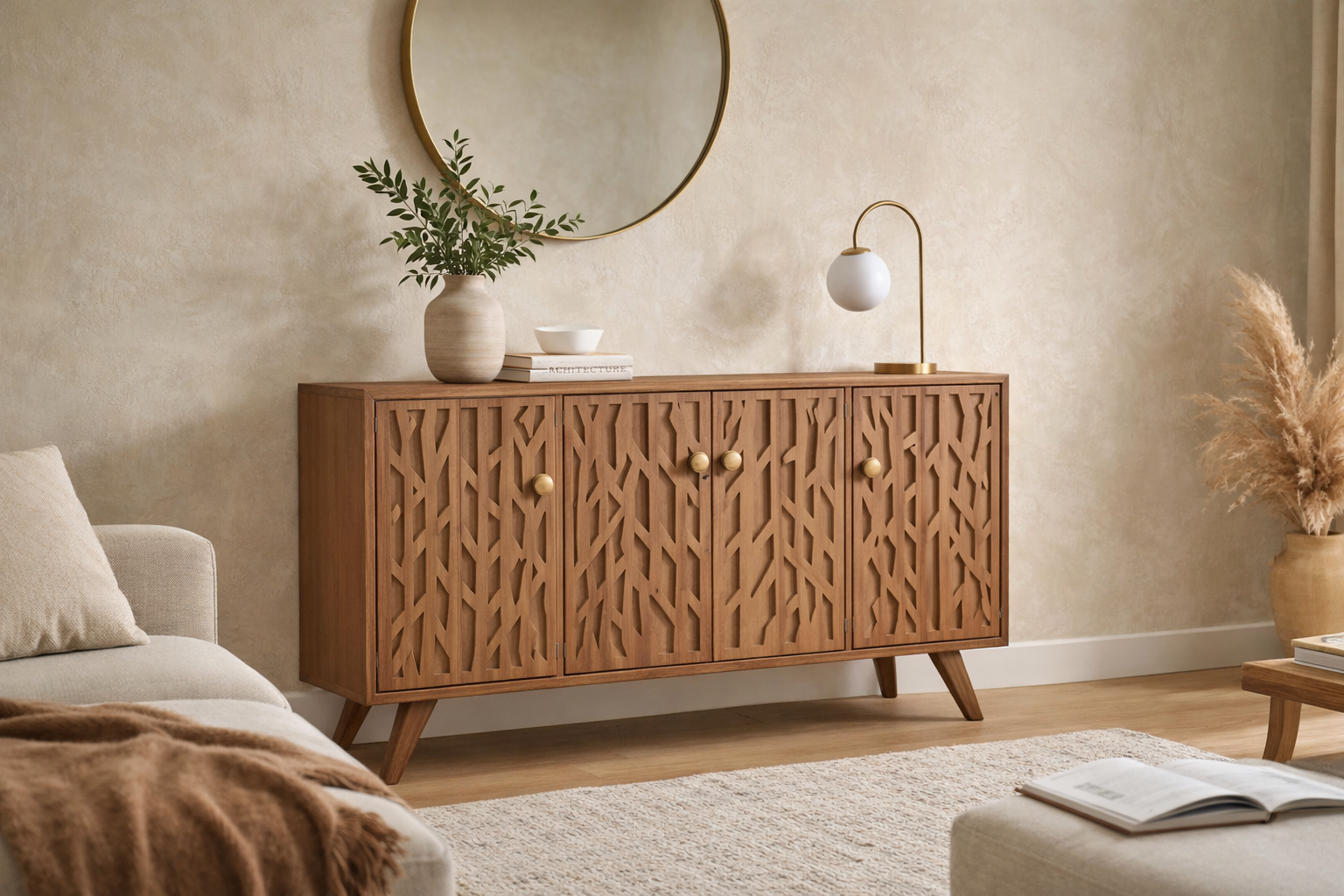 Maze grooves sideboard