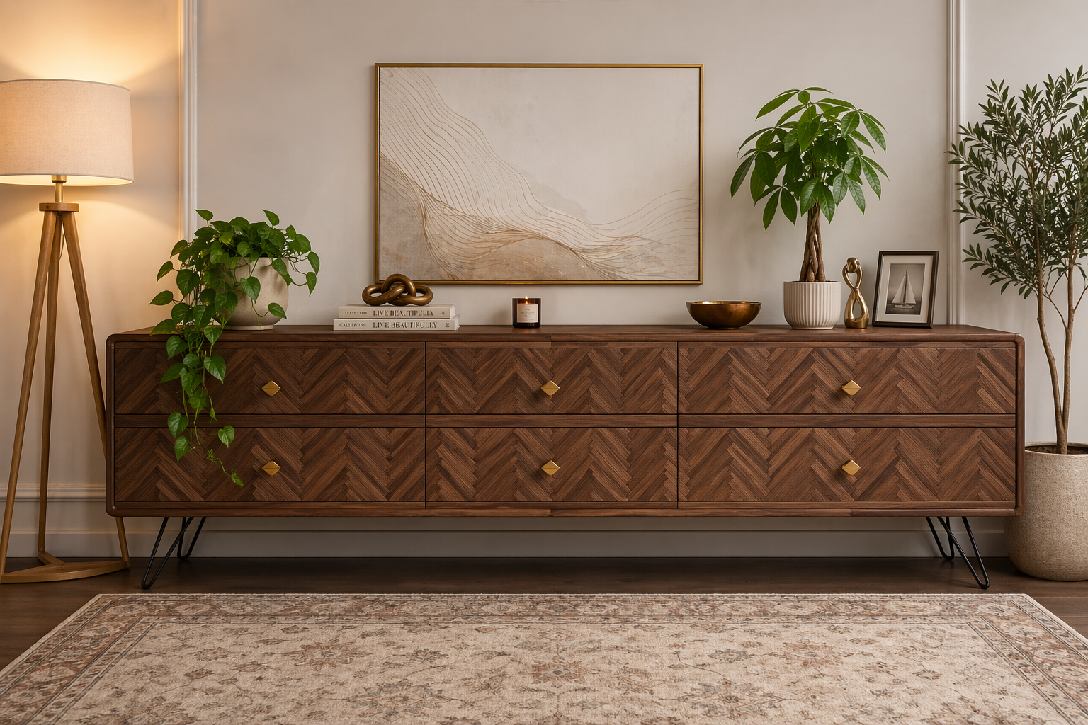 The Zuri Chevron Grand Sideboard