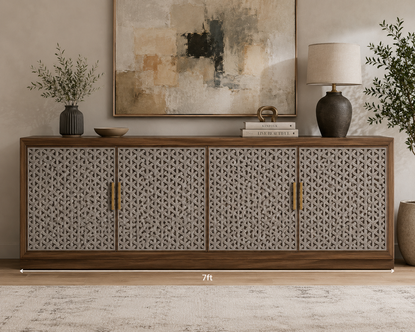 The Amani Lattice Credenza