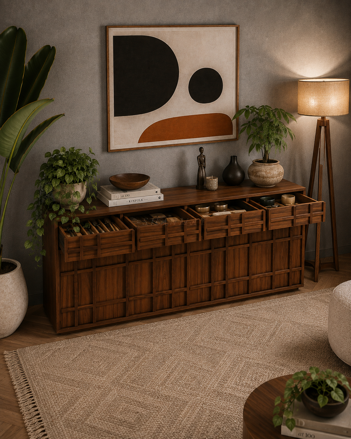 THE KUMASI GRID CREDENZA
