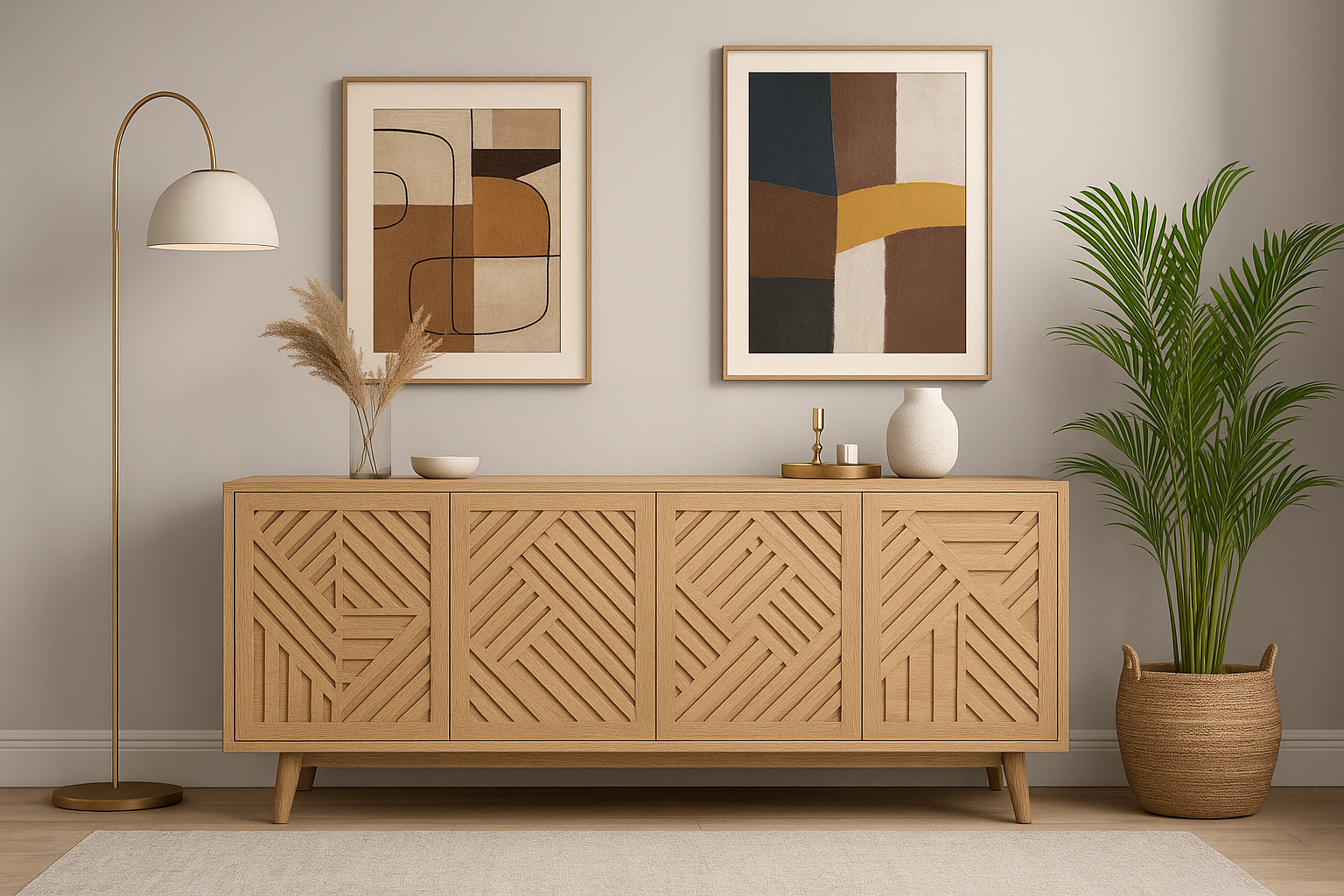 Herringbone Luxe Sideboard