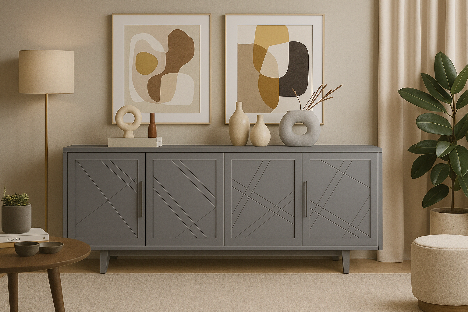 Strata Grey Sideboard